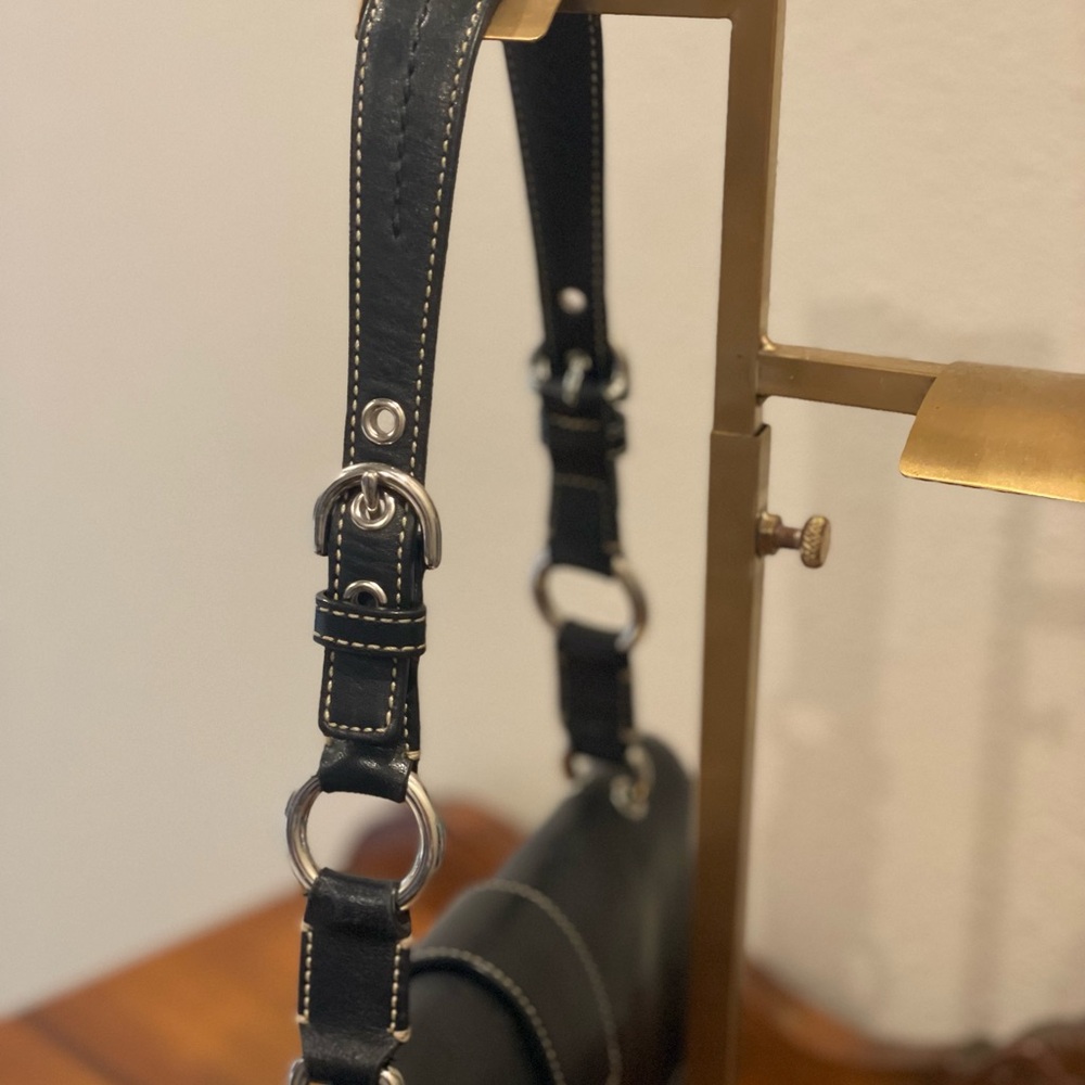 COACH Vintage Soho Buckle 9739 Black Leather Shoulder Bags With Matching Wallet - Picture 9 of 17